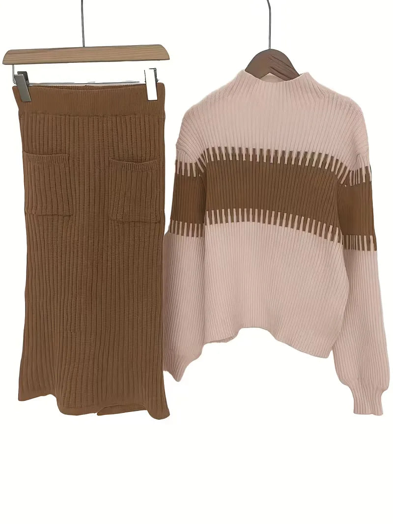 Ensemble deux pièces à texture côtelée - Assorti et confortable