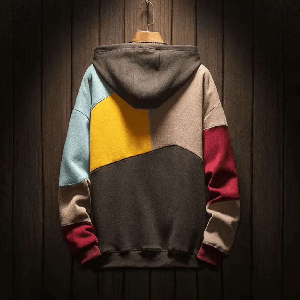 Felpa con cappuccio colorata moderna ed elegante da uomo