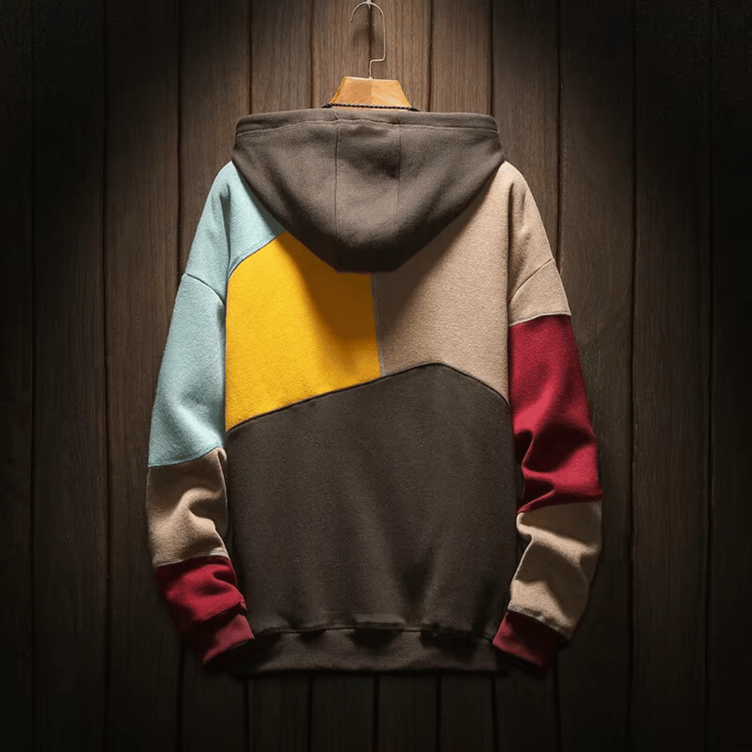 Felpa con cappuccio colorata moderna ed elegante da uomo