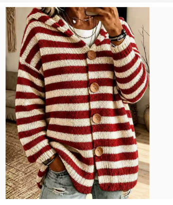 Maglione donna a righe in maglia - Casual e moderno