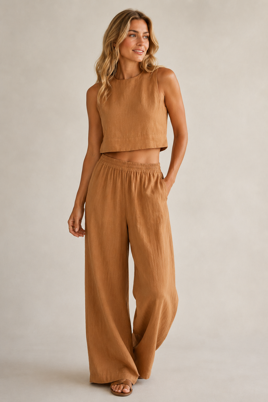 Set estivo da donna in cotone due pezzi - Leggero e naturale