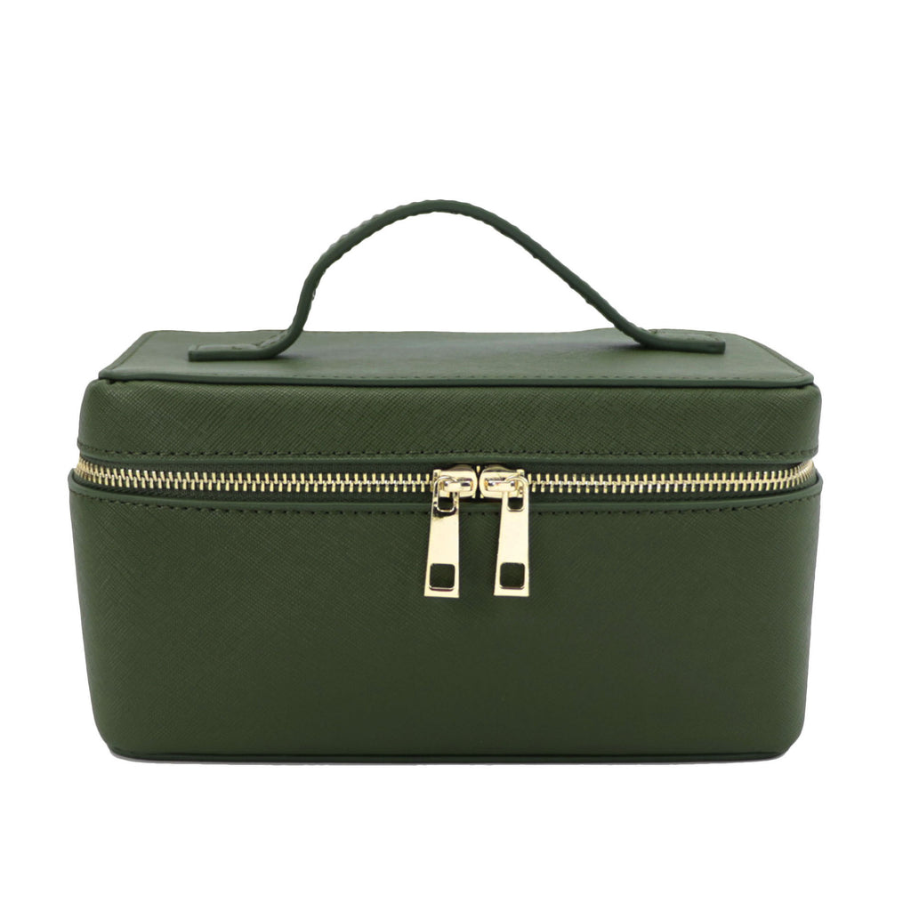 Borsa da toilette da viaggio in crosta di pelle – Borsa da toilette portatile in vera pelle
