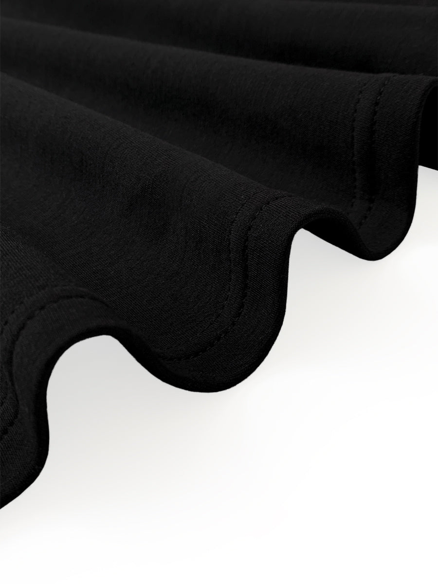 Vestito maxi da donna con maniche a sbuffo – elegante con collo alto e bottoni