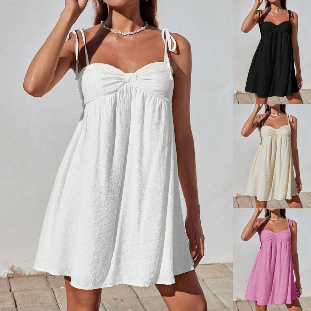 Elegante mini abito semplice da donna – Vestibilità comoda e alla moda