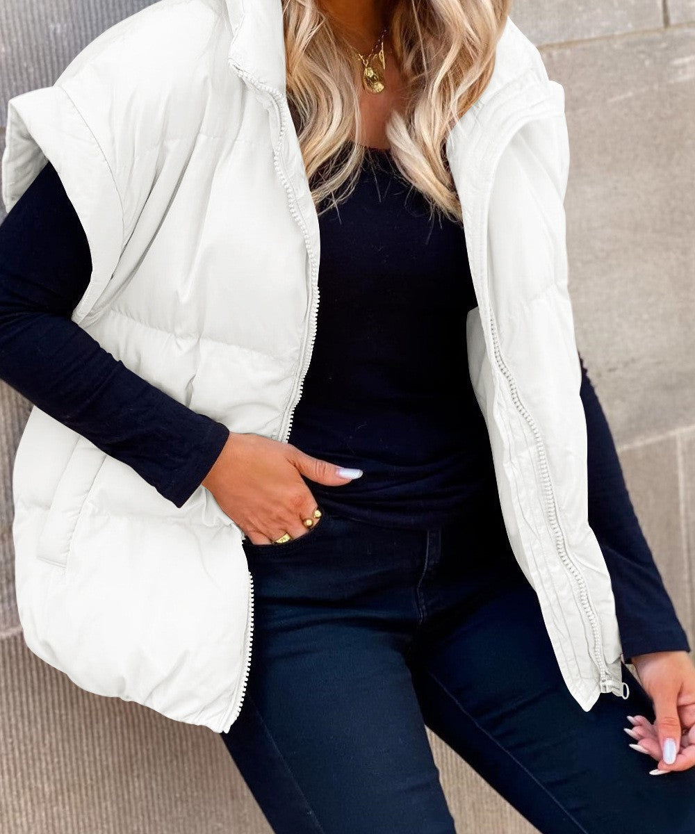 Doudoune sans manches oversize pour femme - Chaude et moderne