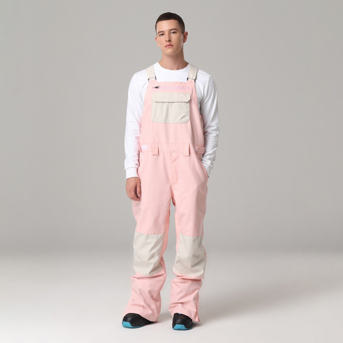 Salopette da sci unisex con bretelle regolabili – Pantaloni da neve invernali