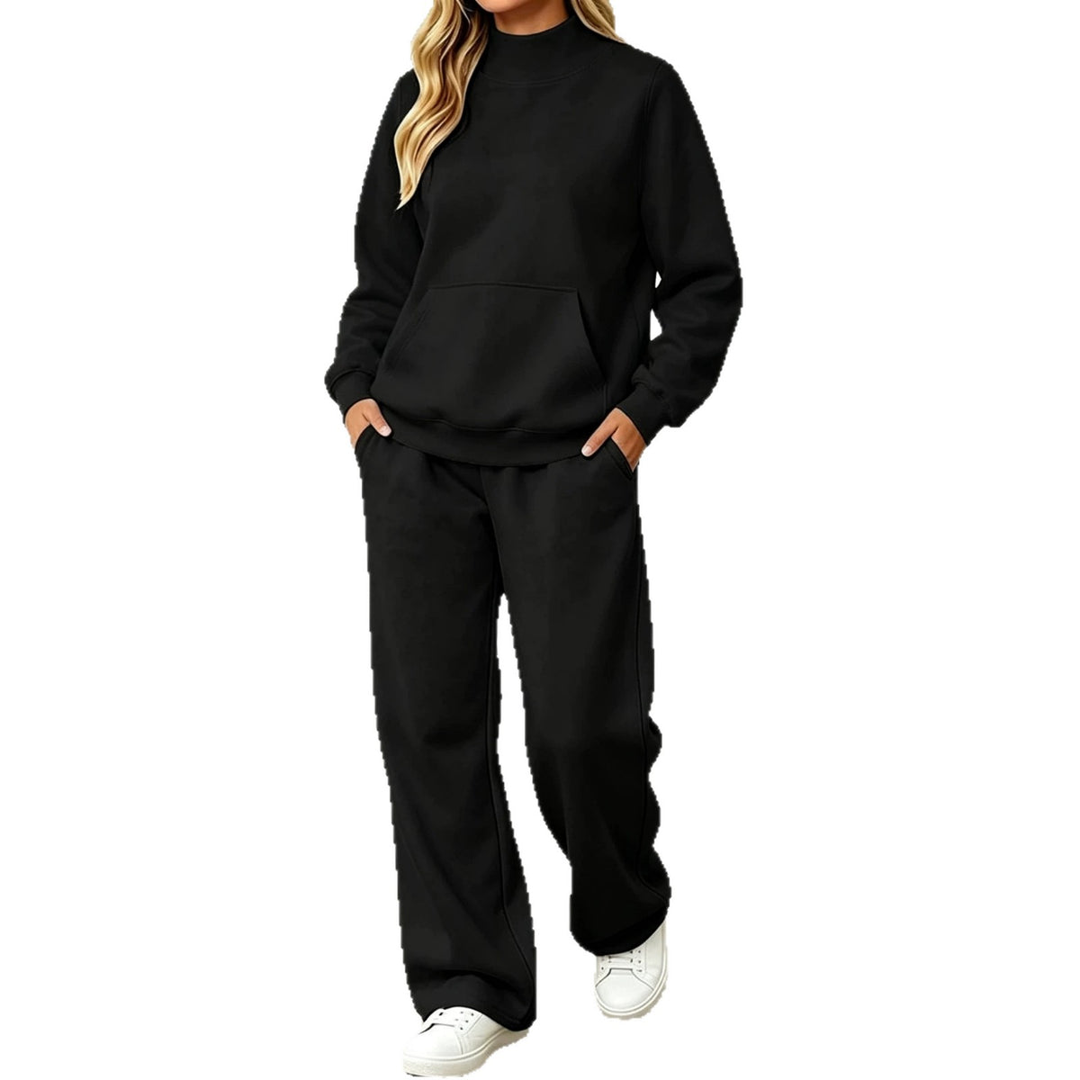 Ensemble sweat-shirt femme à col montant - Confortable et assorti