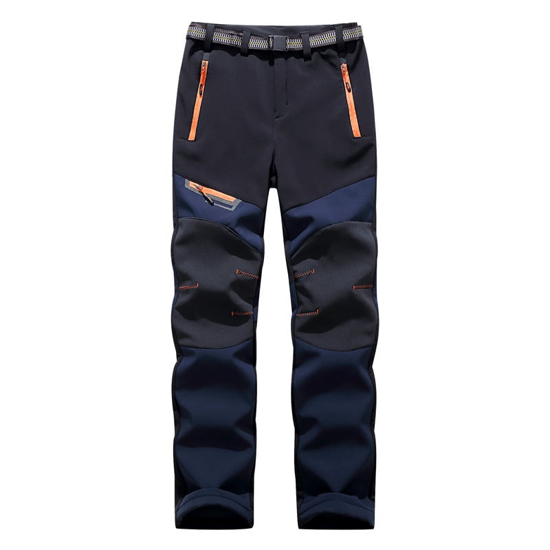Pantaloni da sci unisex – Pantaloni invernali con design a contrasto per attività sulla neve