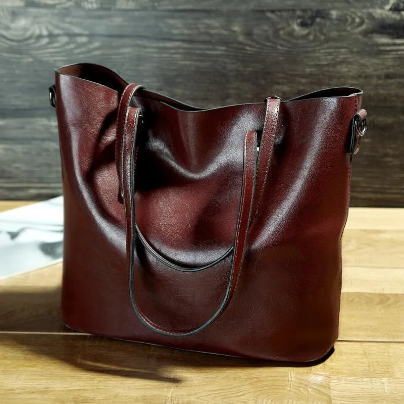 Borsa a tracolla in pelle vintage per donna