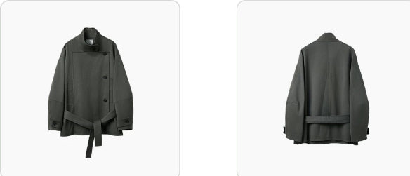 Giacca Donna Doppiopetto con Collo Alto – Stile Sartoriale Elegante Petite