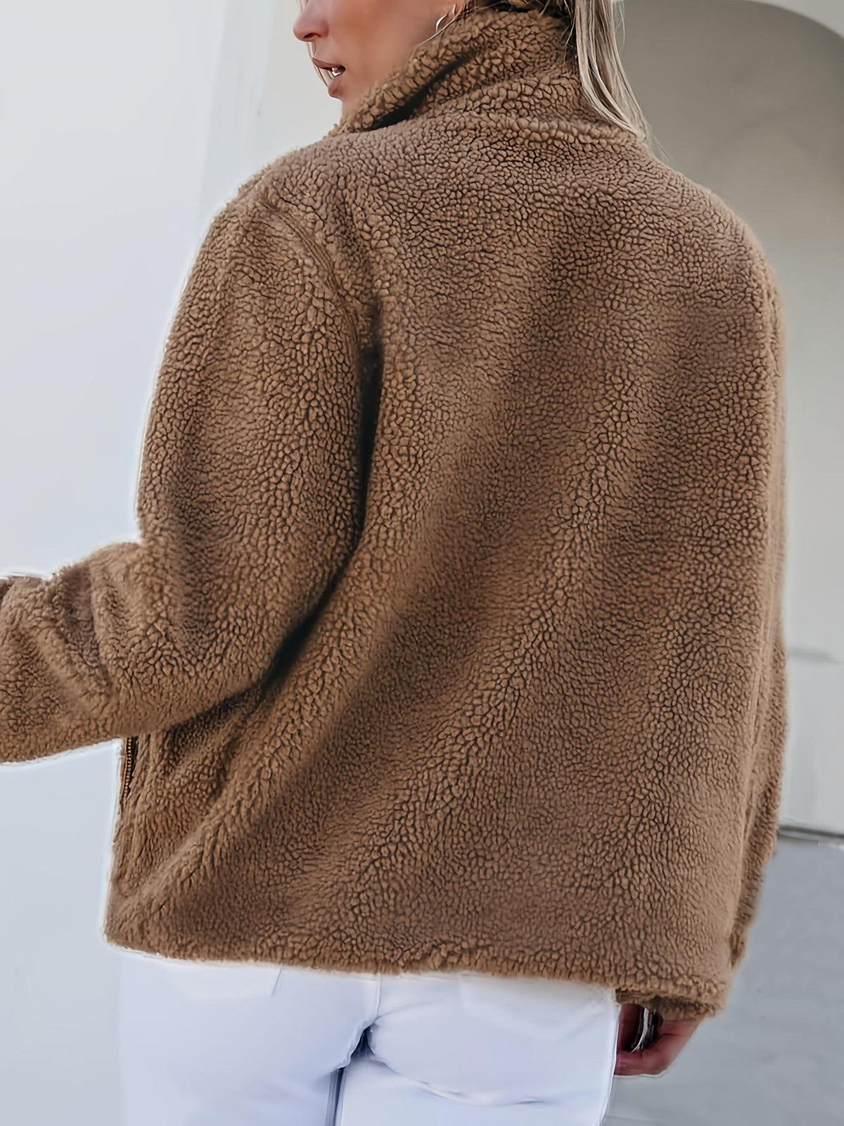 Giacca donna in pile con zip - Casual e calda