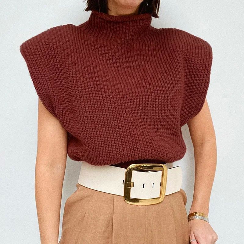 Camiseta de mujer con cuello alto - Ligera e informal