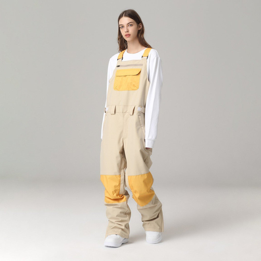 Salopette da sci unisex con bretelle regolabili – Pantaloni da neve invernali
