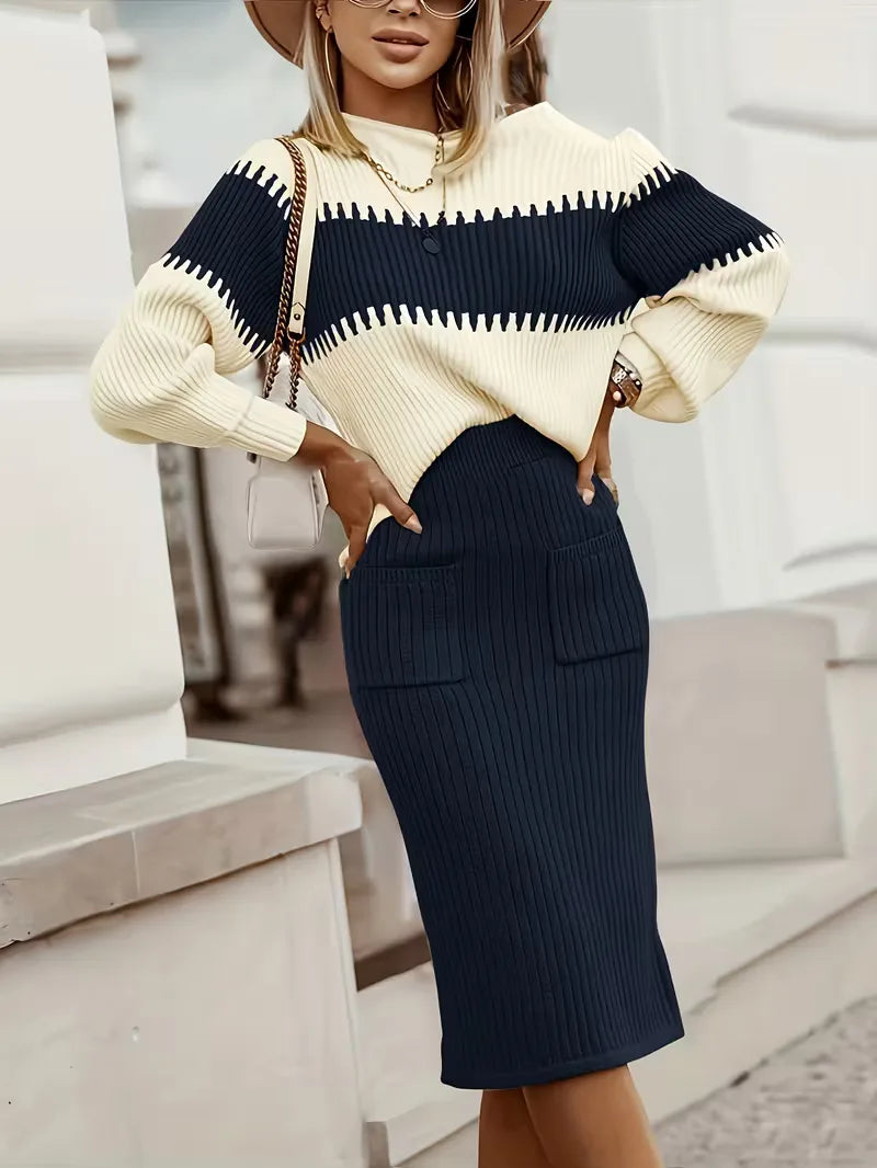 Two-piece ribbed-texture set - Coordinated and comfortable