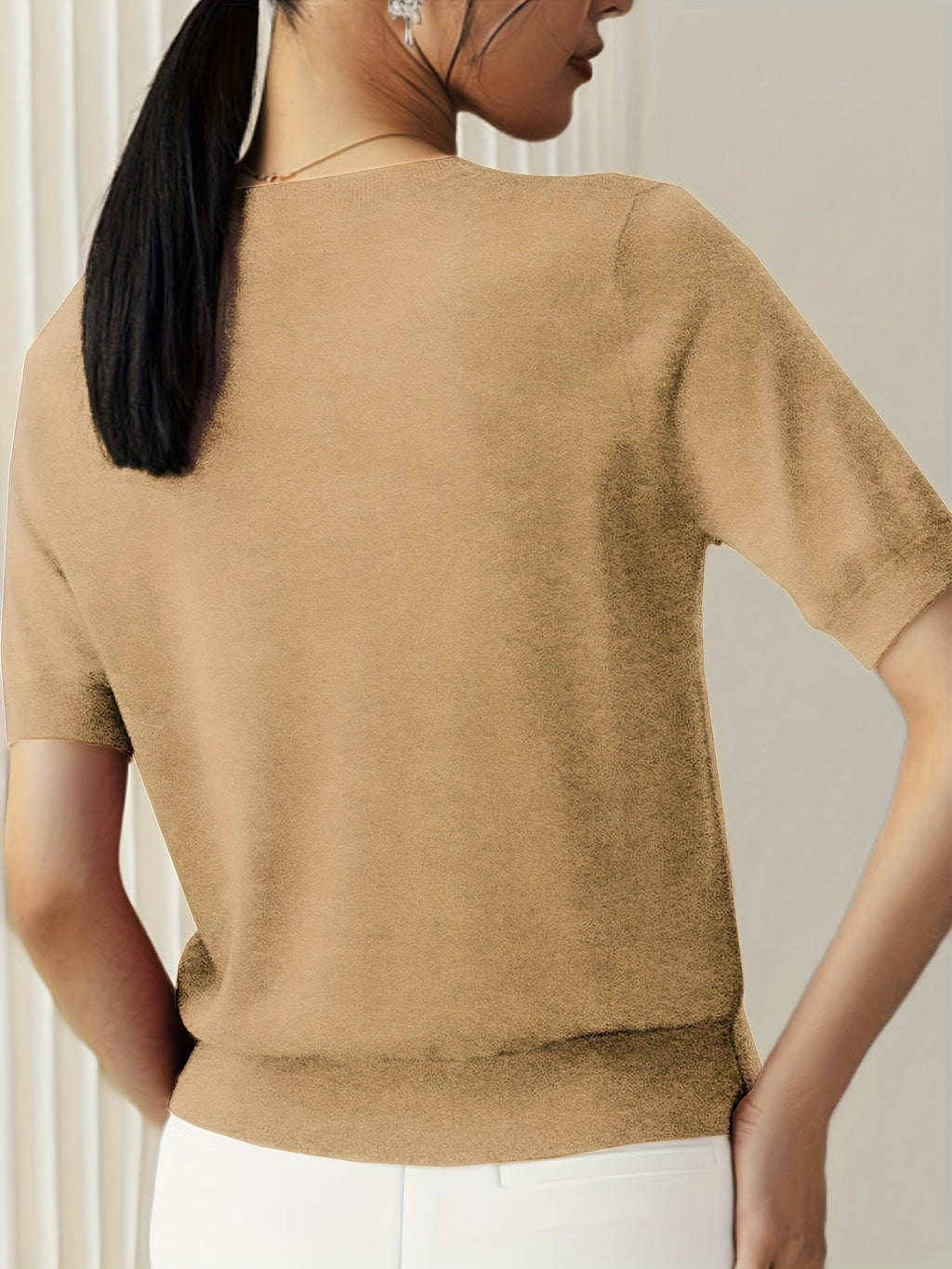 Maglione Donna Leggera Manica Corta Casual – Premium, Estiva, Confortevole