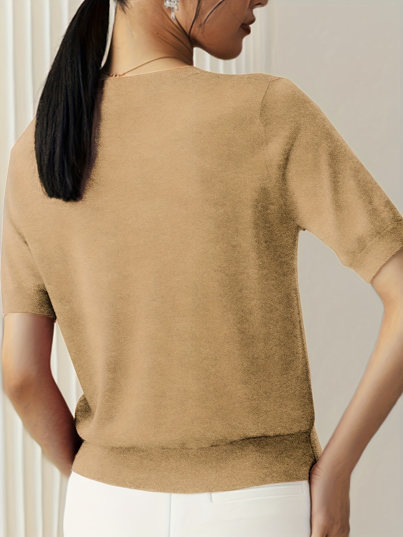 Maglione Donna Leggera Manica Corta Casual – Premium, Estiva, Confortevole