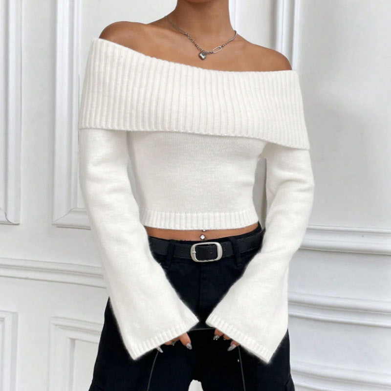 Pull femme épaules dénudées - Ajusté et tendance