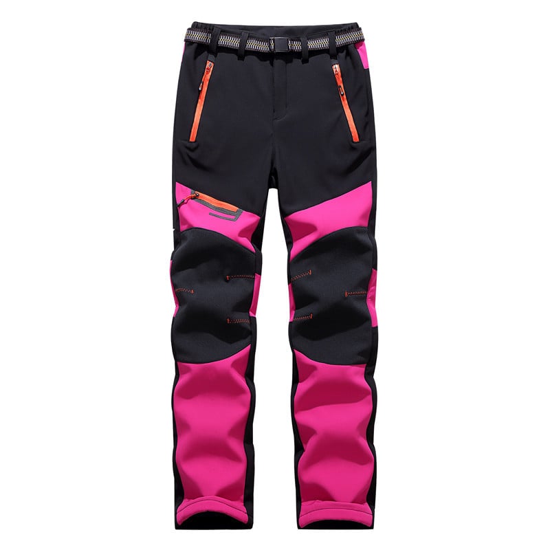 Pantaloni da sci unisex – Pantaloni invernali con design a contrasto per attività sulla neve