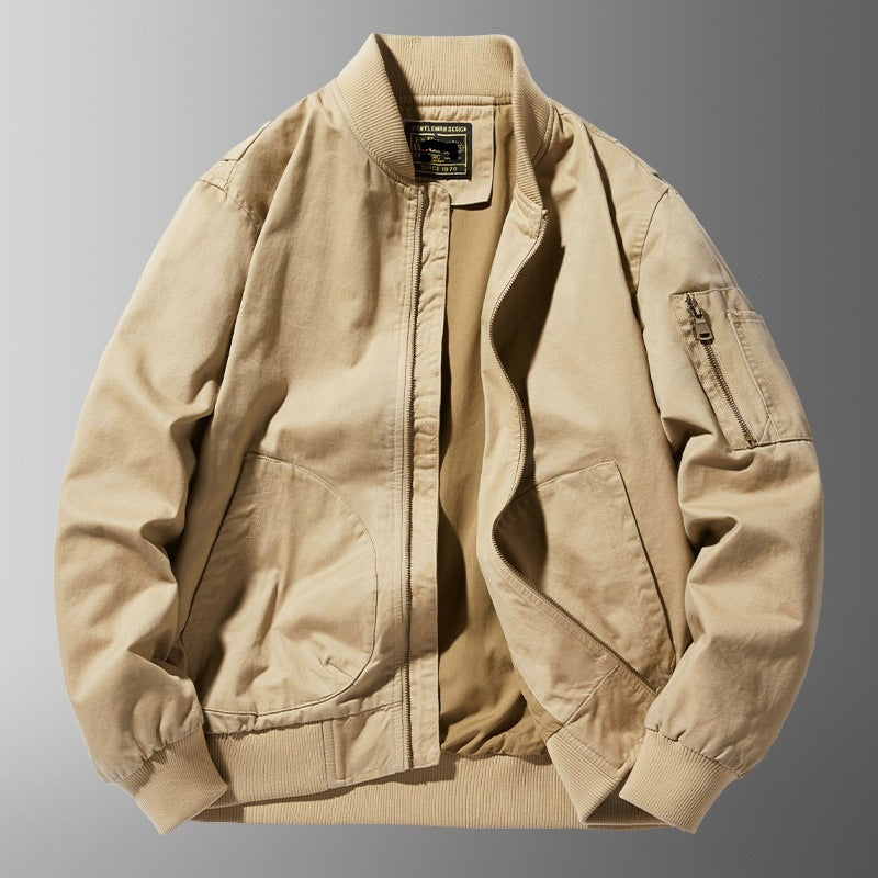 Giubbotto bomber casual premium da uomo – Vestibilità rilassata con collo alto