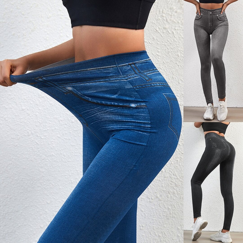 Premium women's sculpting stretch anti-cellulite jeans