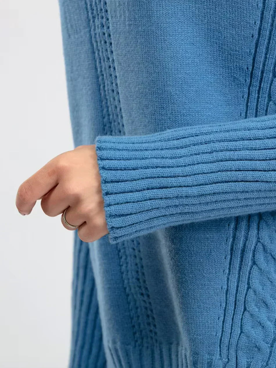 Conjunto de mujer con jersey de cuello alto y pantalones anchos - Elegante y cómodo