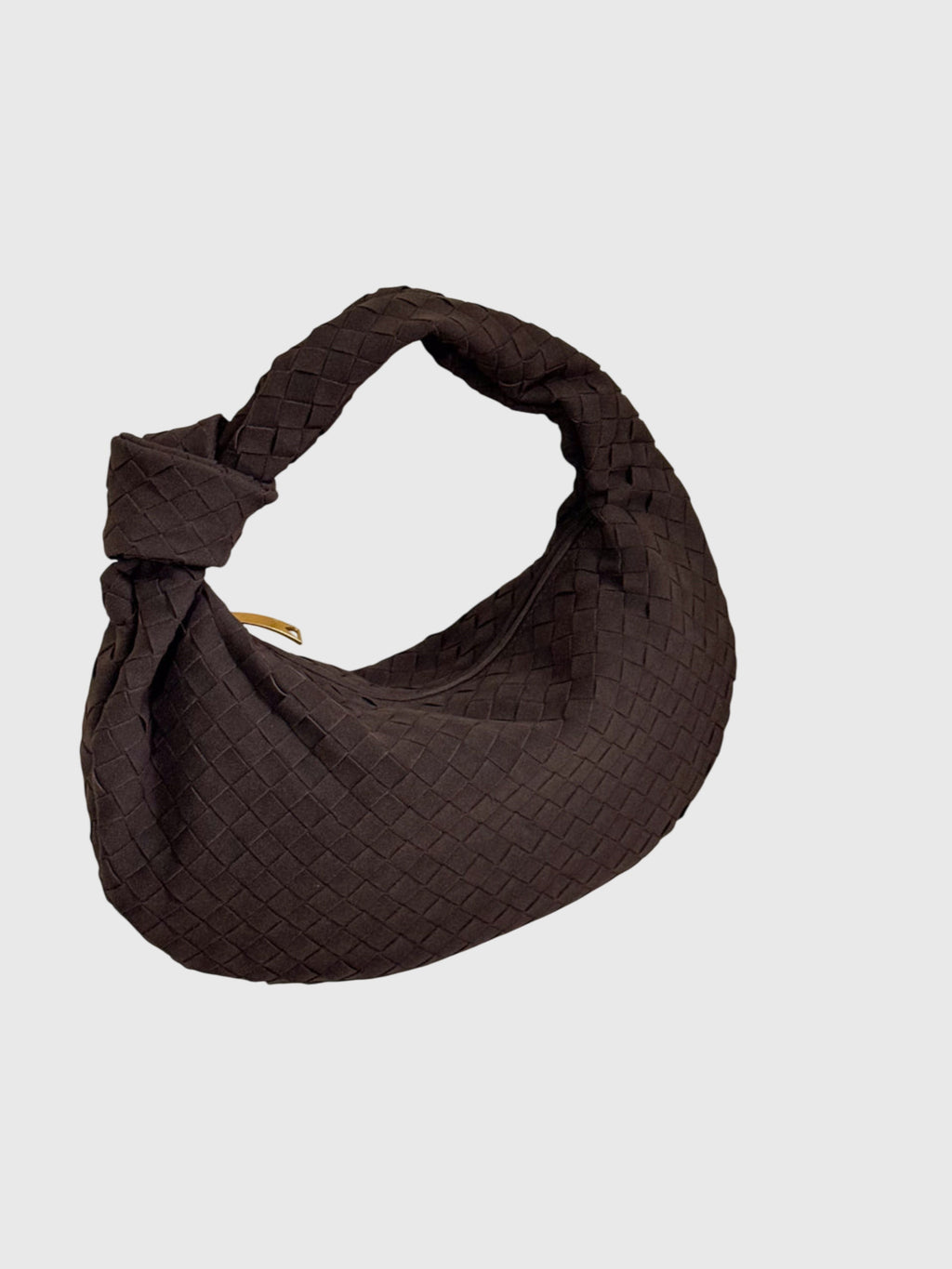 Borsa Donna Media in Suede Intrecciato – Stile Elegante con Nodo Quotidiano