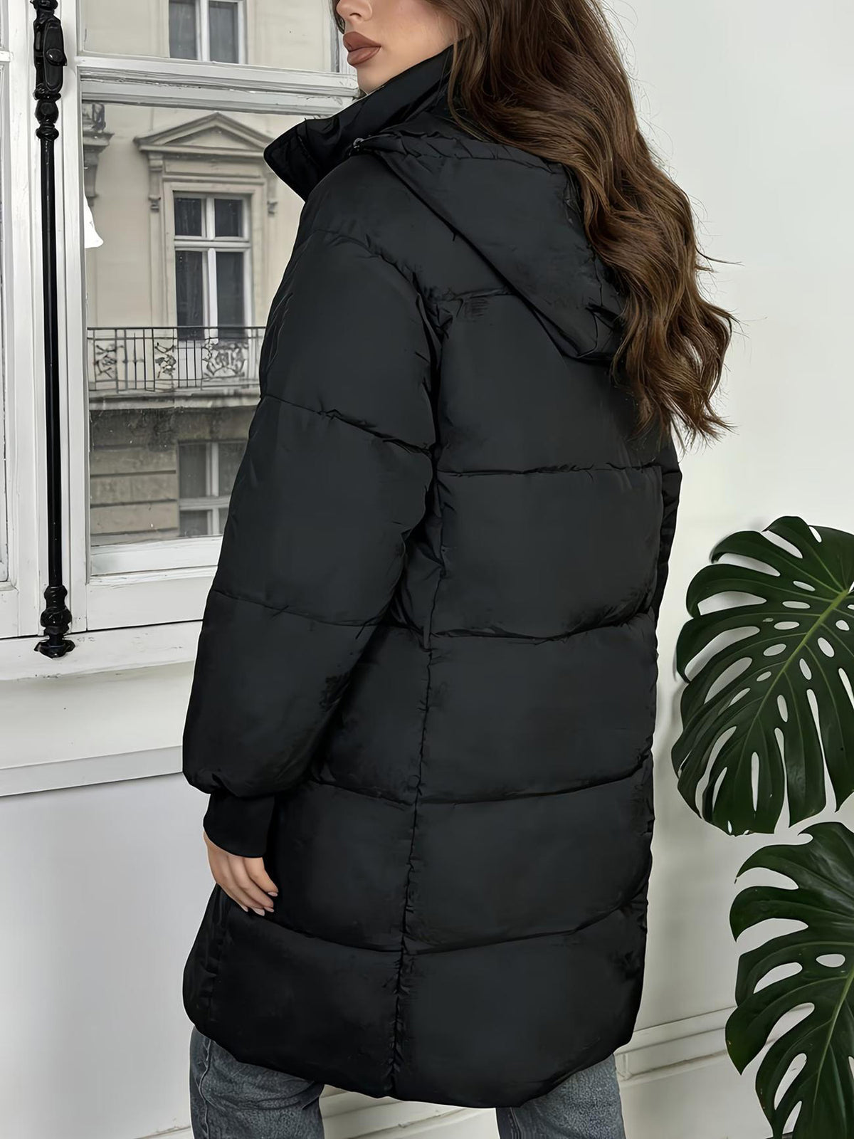 Manteau long femme en coton - Ample et chaud