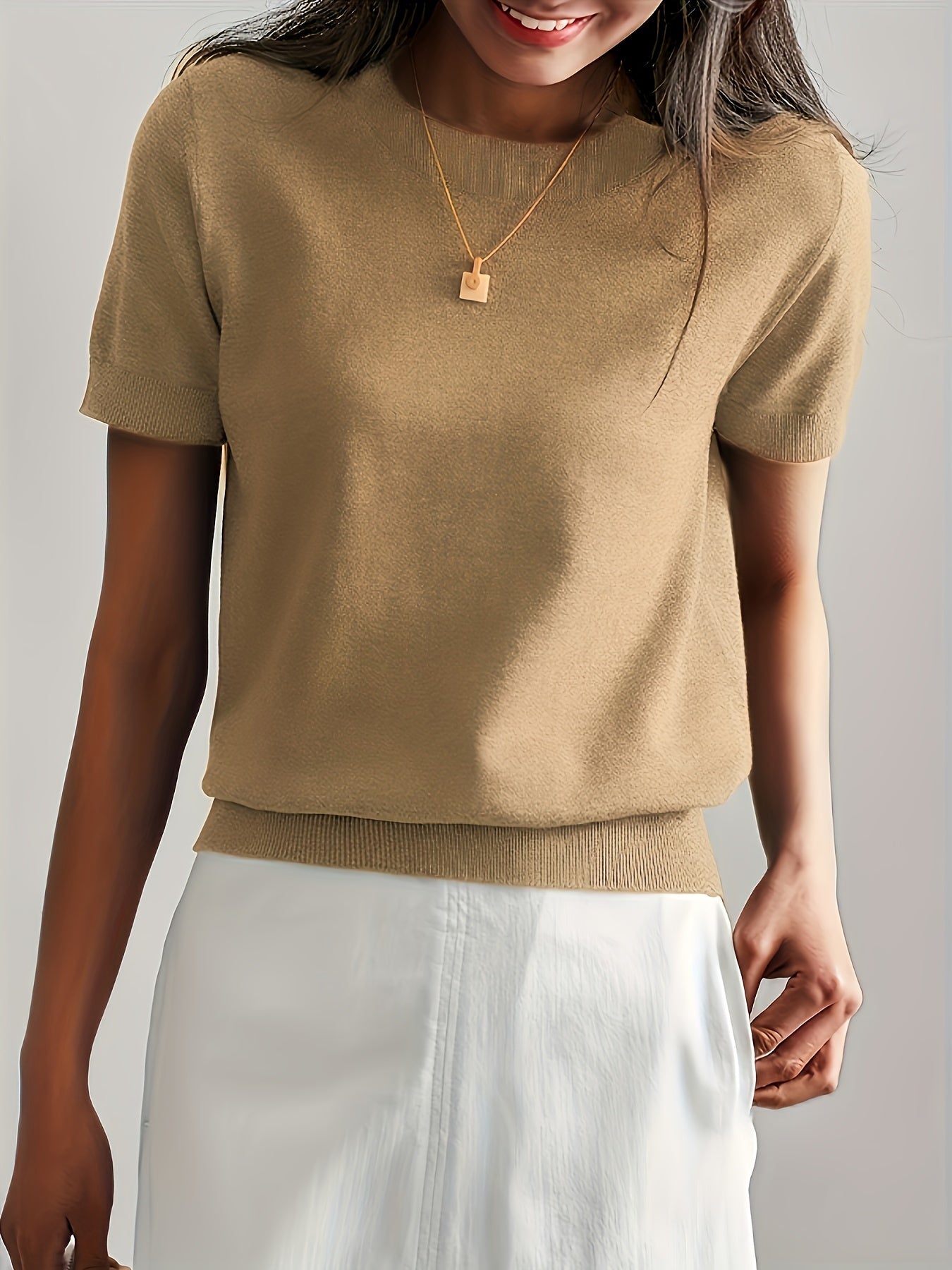 Maglione Donna Leggera Manica Corta Casual – Premium, Estiva, Confortevole