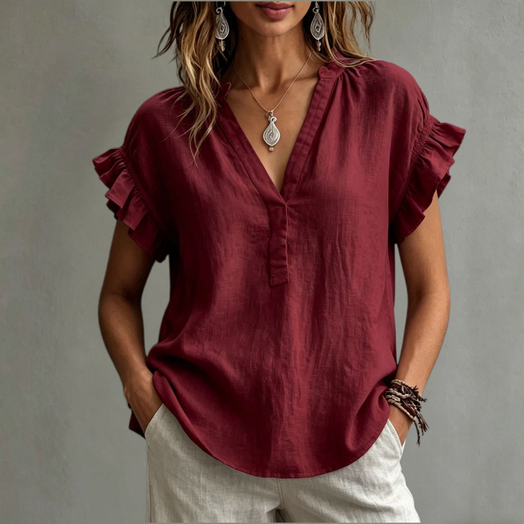 Camicia da donna in cotone dallo stile casual