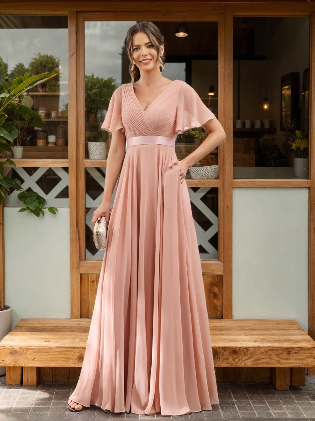 Abito da damigella d'onore a trapezio da donna – Elegante e formale, perfetto per matrimoni e feste
