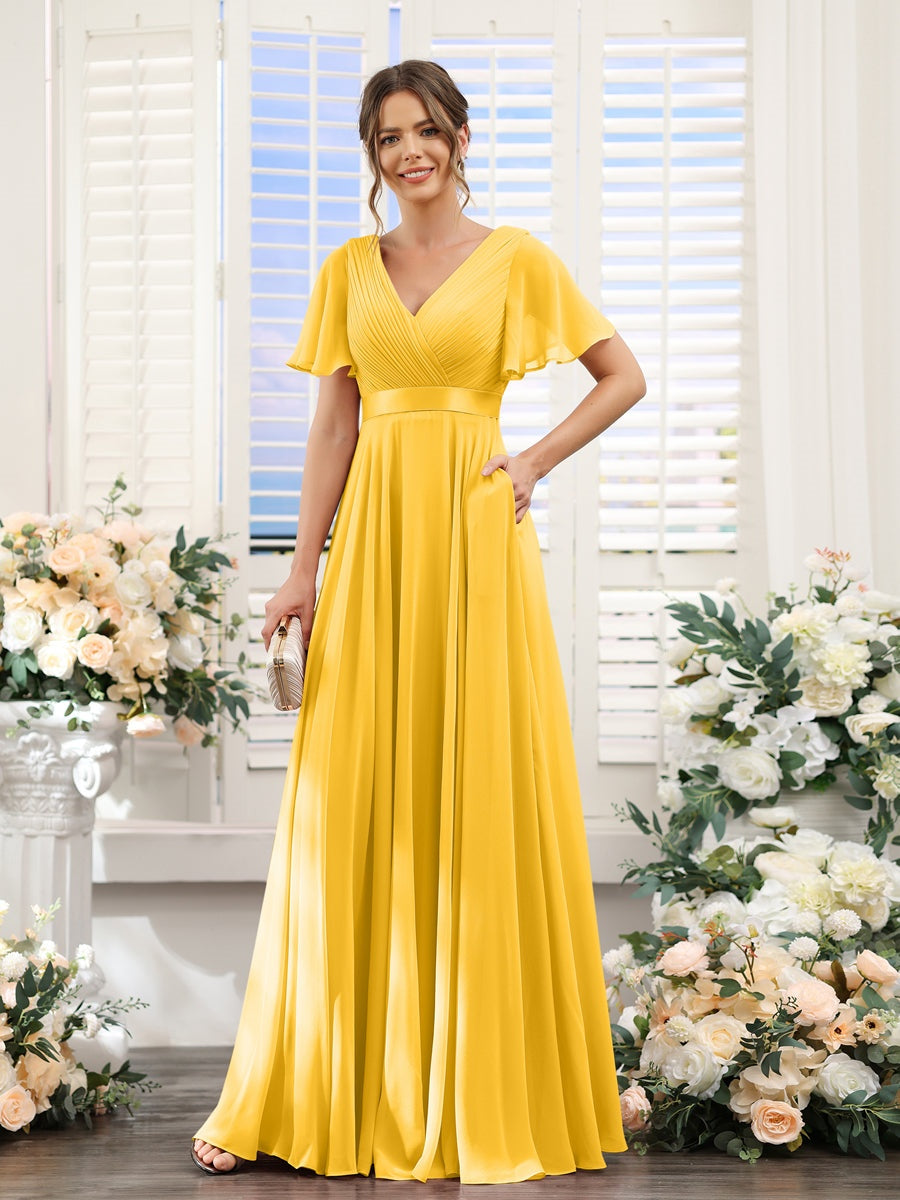 Abito da damigella d'onore a trapezio da donna – Elegante e formale, perfetto per matrimoni e feste