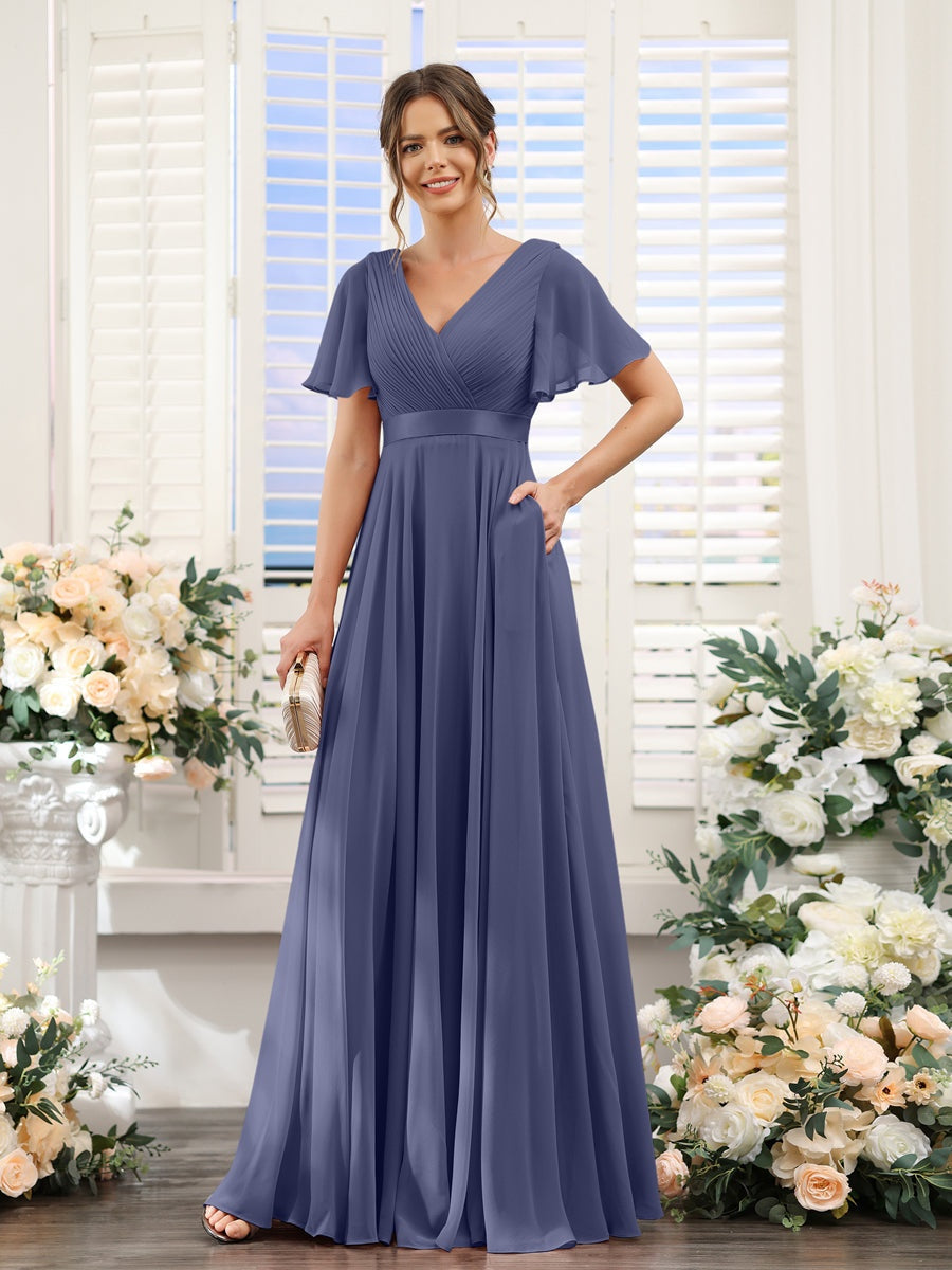 Abito da damigella d'onore a trapezio da donna – Elegante e formale, perfetto per matrimoni e feste