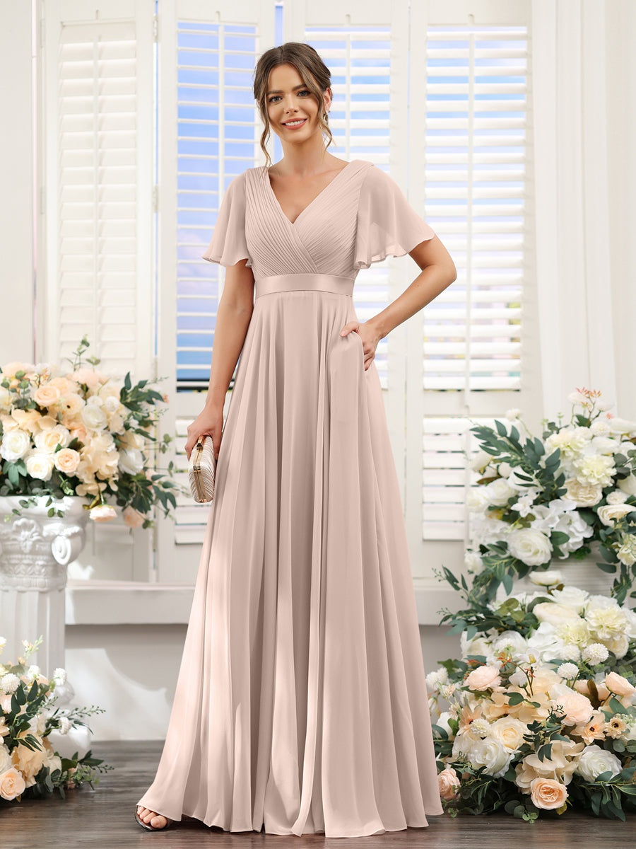 Abito da damigella d'onore a trapezio da donna – Elegante e formale, perfetto per matrimoni e feste