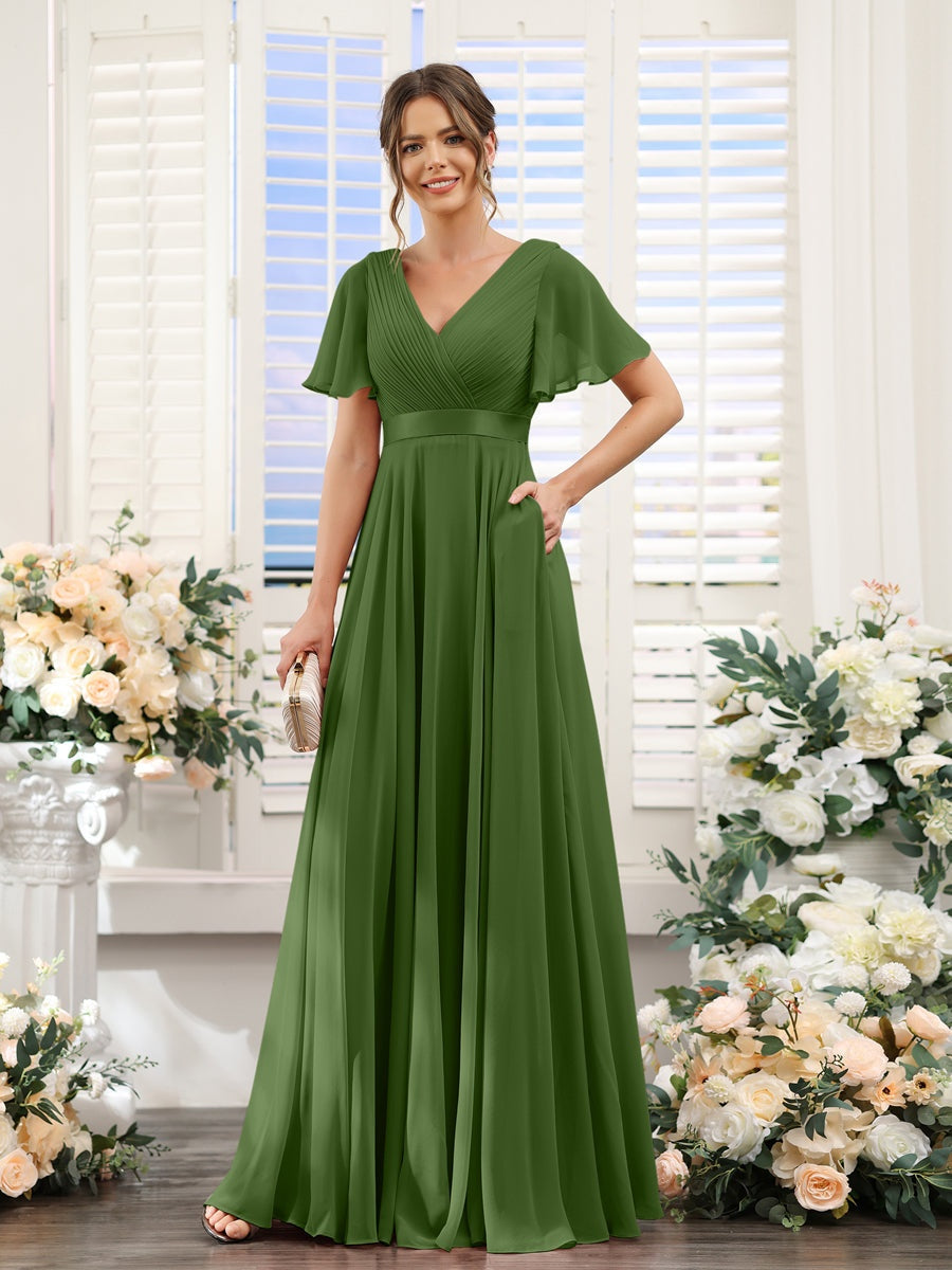 Abito da damigella d'onore a trapezio da donna – Elegante e formale, perfetto per matrimoni e feste
