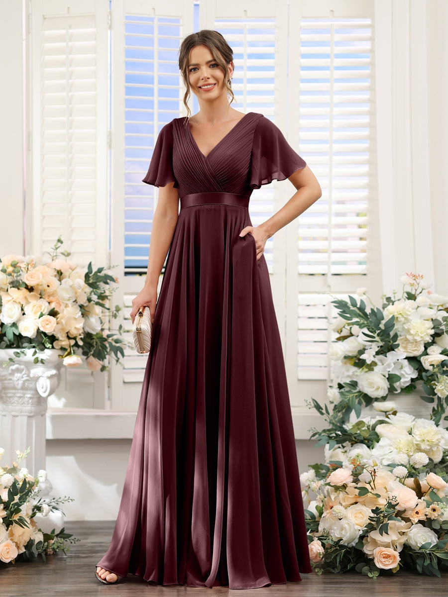 Abito da damigella d'onore a trapezio da donna – Elegante e formale, perfetto per matrimoni e feste
