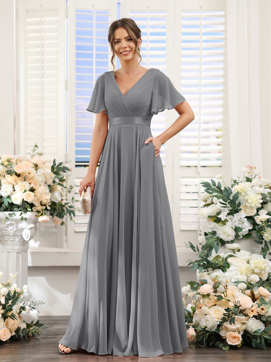 Abito da damigella d'onore a trapezio da donna – Elegante e formale, perfetto per matrimoni e feste