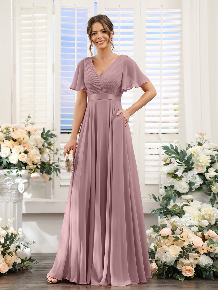 Abito da damigella d'onore a trapezio da donna – Elegante e formale, perfetto per matrimoni e feste