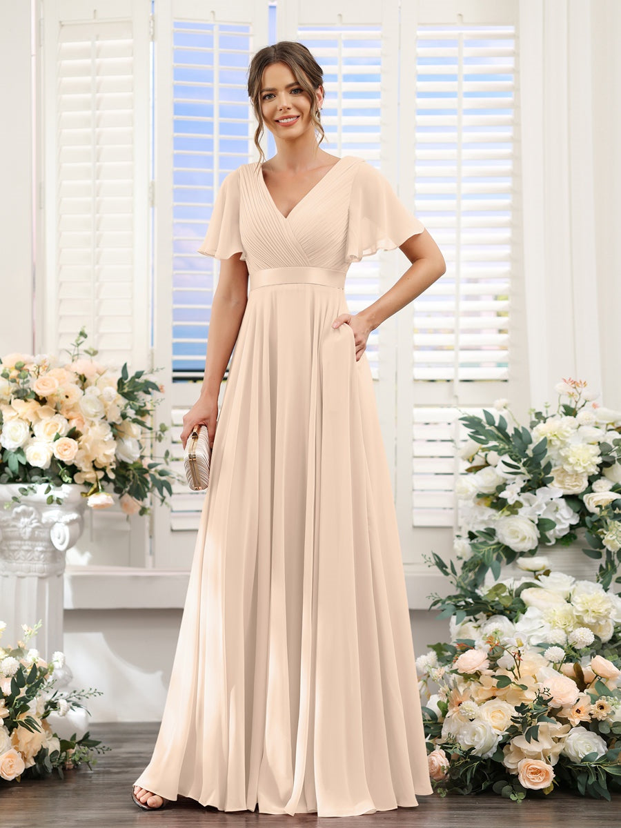 Abito da damigella d'onore a trapezio da donna – Elegante e formale, perfetto per matrimoni e feste
