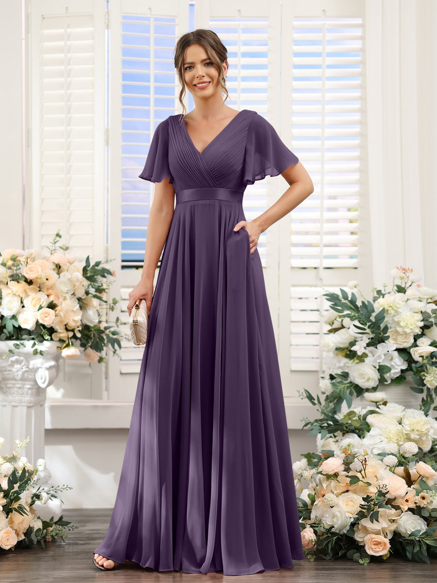 Abito da damigella d'onore a trapezio da donna – Elegante e formale, perfetto per matrimoni e feste