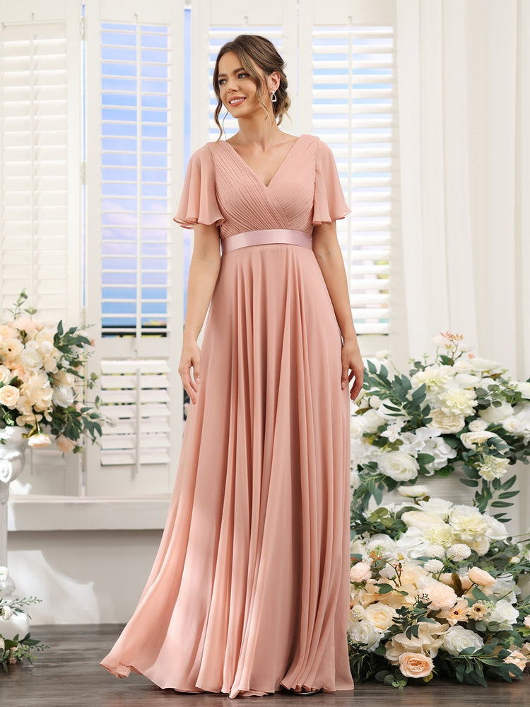 Abito da damigella d'onore a trapezio da donna – Elegante e formale, perfetto per matrimoni e feste