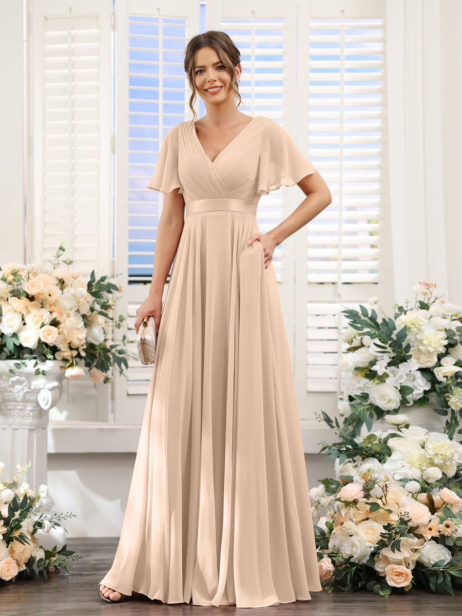 Abito da damigella d'onore a trapezio da donna – Elegante e formale, perfetto per matrimoni e feste