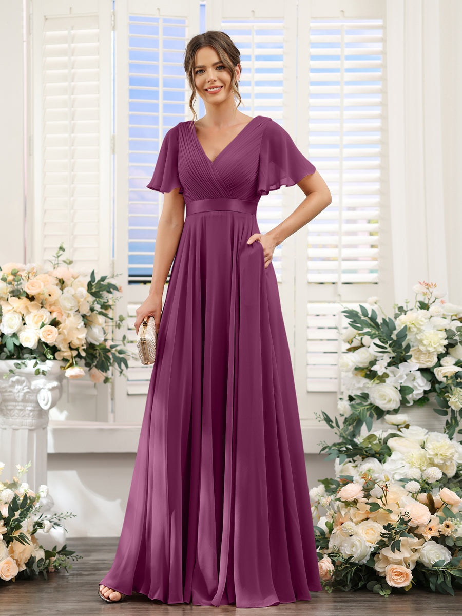 Abito da damigella d'onore a trapezio da donna – Elegante e formale, perfetto per matrimoni e feste
