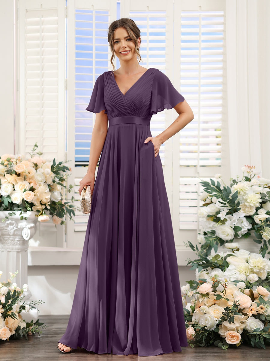 Abito da damigella d'onore a trapezio da donna – Elegante e formale, perfetto per matrimoni e feste