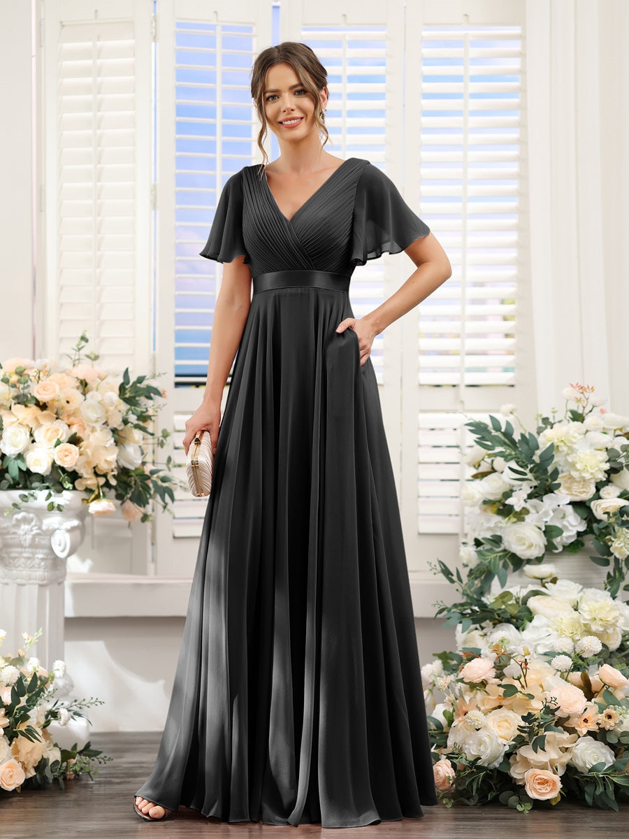 Abito da damigella d'onore a trapezio da donna – Elegante e formale, perfetto per matrimoni e feste
