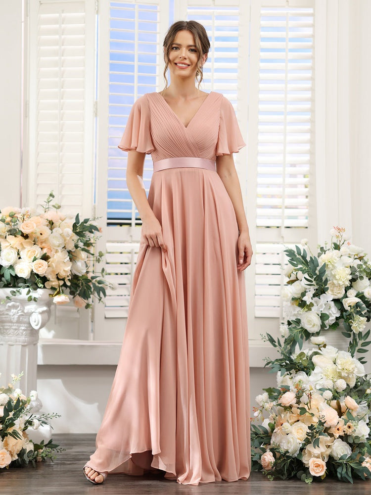 Abito da damigella d'onore a trapezio da donna – Elegante e formale, perfetto per matrimoni e feste