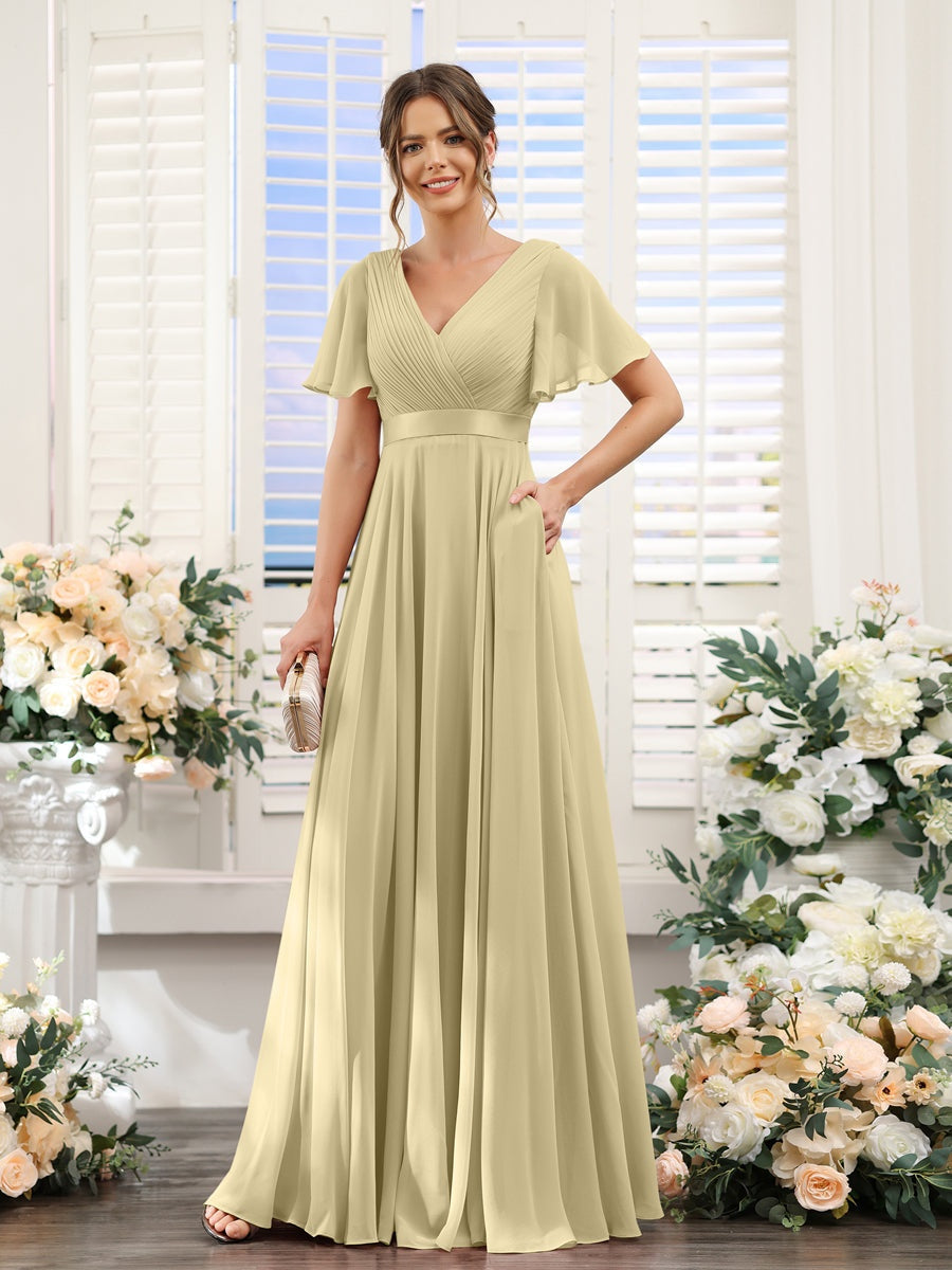 Abito da damigella d'onore a trapezio da donna – Elegante e formale, perfetto per matrimoni e feste
