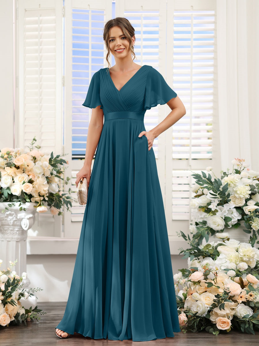 Abito da damigella d'onore a trapezio da donna – Elegante e formale, perfetto per matrimoni e feste