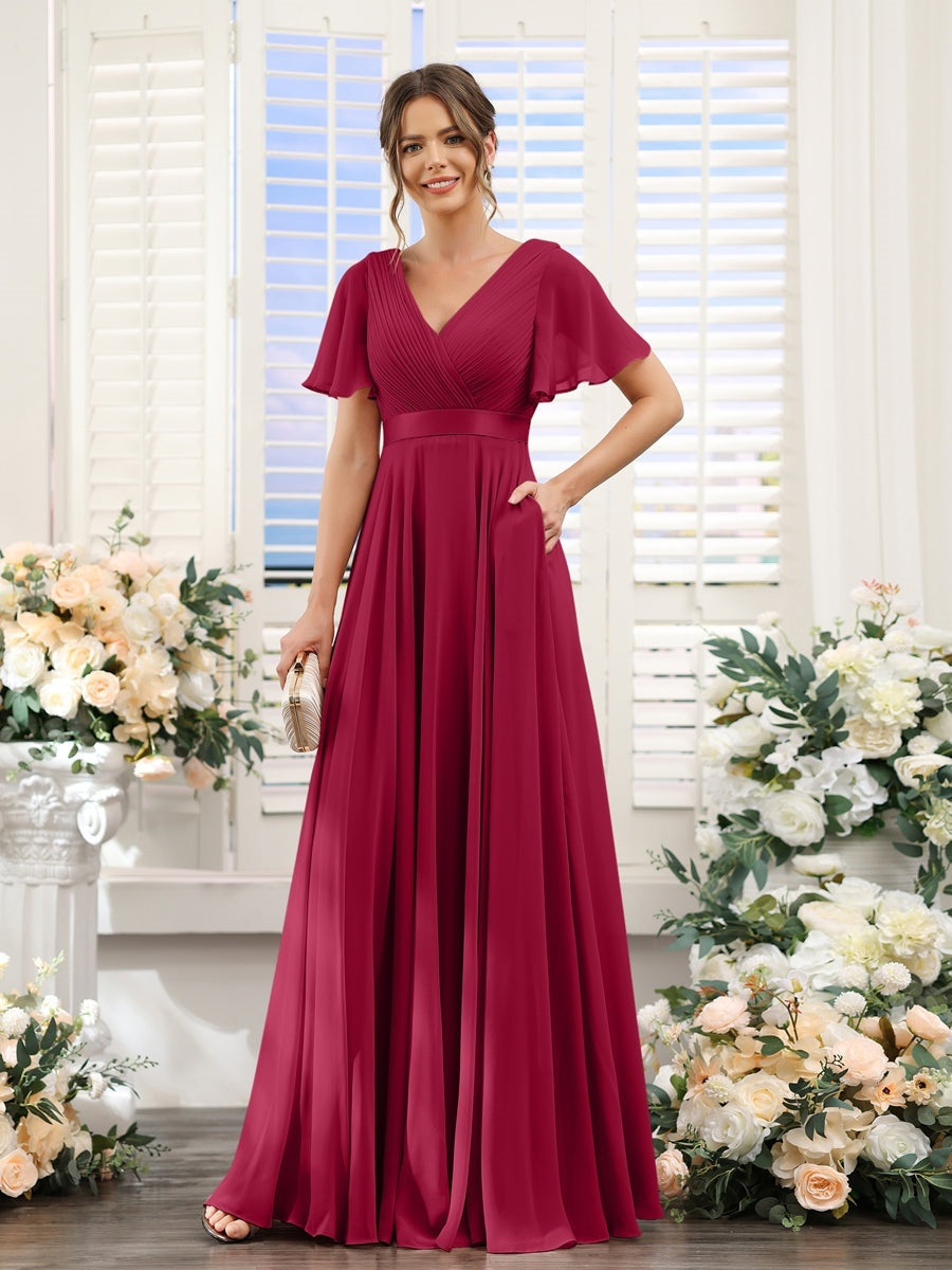 Abito da damigella d'onore a trapezio da donna – Elegante e formale, perfetto per matrimoni e feste