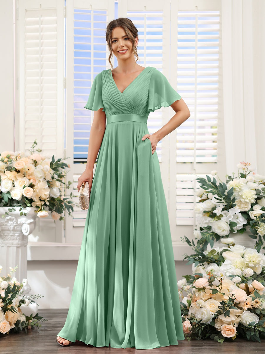 Abito da damigella d'onore a trapezio da donna – Elegante e formale, perfetto per matrimoni e feste