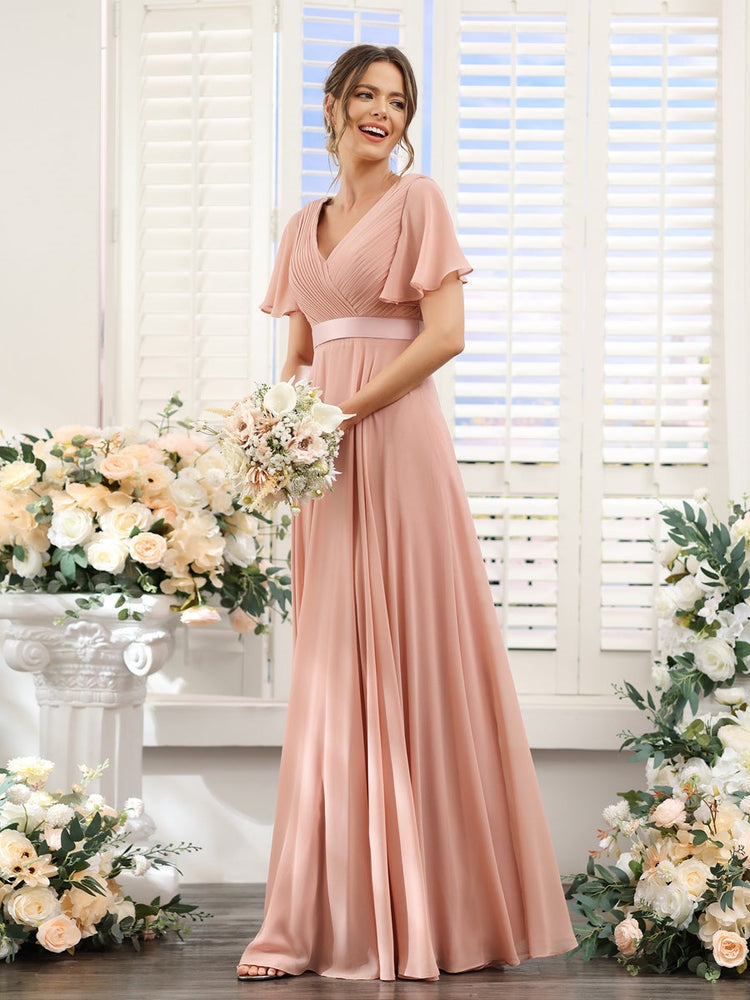 Abito da damigella d'onore a trapezio da donna – Elegante e formale, perfetto per matrimoni e feste